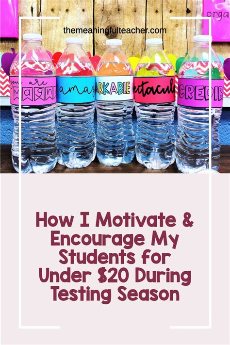 water bottle test motivator|How I Motivate & Encourage My Students for Under $20 During .